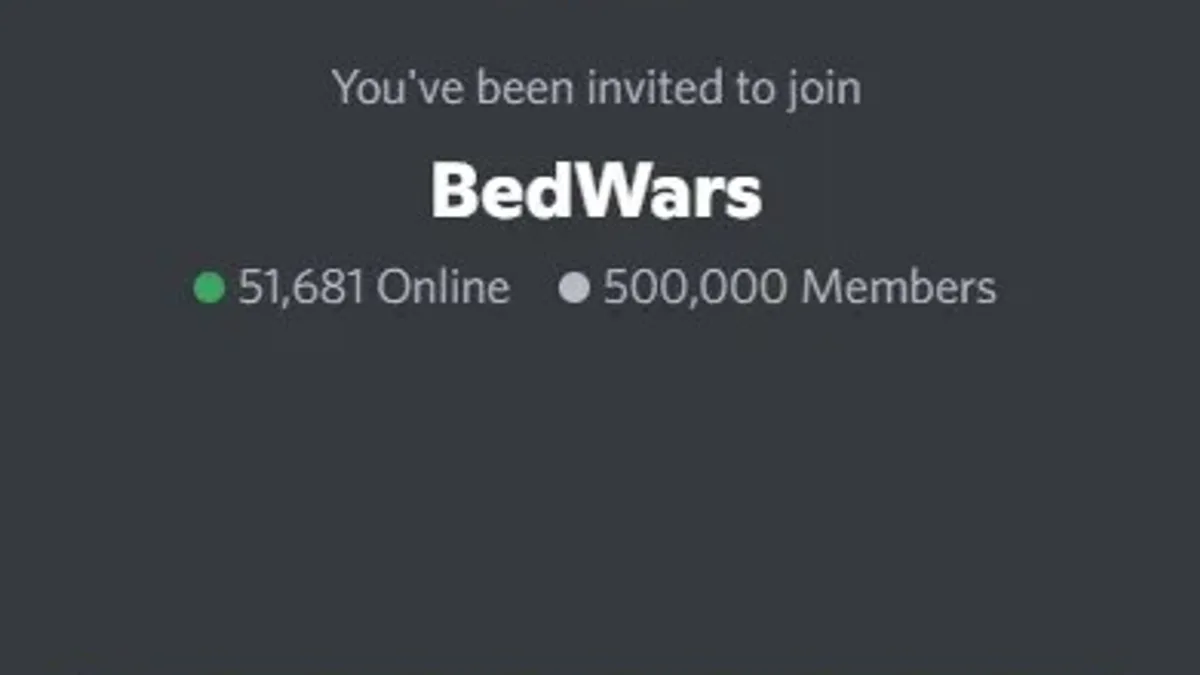 Roblox Bedwars Discord Server background